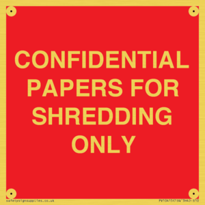 CONFIDENTIAL PAPERS FOR SHREDDING ONLY